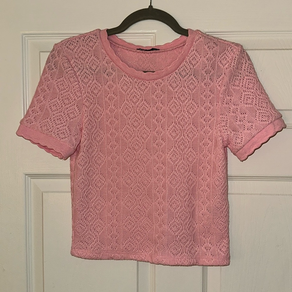 Pink Zara knit shirt